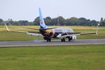 OO-JAF @ LFRB - Boeing 737-8K5, Landing rwy 25L, Brest-Bretagne airport (LFRB-BES) - by Yves-Q