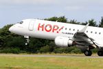 F-HBLB @ LFRB - Embraer 190LR, Landing rwy 25L, Brest-Bretagne airport (LFRB-BES) - by Yves-Q
