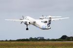 G-FLBB @ LFRB - De Havilland Canada DHC-8-402Q Dash 8, Take off rwy 25L, Brest-Bretagne airport (LFRB-BES) - by Yves-Q