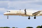 HB-IYI @ LFRB - Saab 2000, On final rwy 25L, Brest-Bretagne airport (LFRB-BES) - by Yves-Q