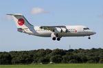 D-AWUE @ LFRB - British Aerospace BAe.146-200, On final rwy 07R, Brest-Bretagne airport (LFRB-BES) - by Yves-Q