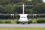 F-HOPA @ LFRB - ATR 72-600, Lining up rwy 25L, Brest-Bretagne airport (LFRB-BES) - by Yves-Q