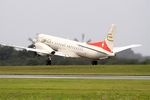 HB-IZH @ LFRB - Saab 2000, Take off rwy 25L, Brest-Bretagne airport (LFRB-BES) - by Yves-Q