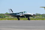 G-EKTN @ EGTF - Beech 95-B55 Baron at Fairoaks. - by moxy