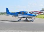 G-FPRD @ EGTF - Cirrus SR22 at Fairoaks. Ex N491FR - by moxy