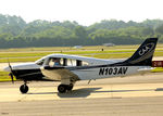 N103AV @ KPDK - Taxiing in after local instruction flying. - by Strabanzer