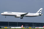 SX-DVP @ LOWW - Aegean Airlines Airbus A321 - by Thomas Ramgraber