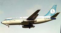 OO-SDL @ EBBR - Landing at Brussels rwy 02 ´90s - by Joannes Van Mierlo