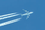 OE-IFM @ EGFH - OTT.  B747 of ASL Airlines Belgium eastbound at 41000 feet. - by Roger Winser