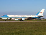 82-8000 @ EGUN - Turning off runway 28 at RAF Mildenhall after arriving as Air Force One with President Joe Biden onboard - by Bradley Bygrave