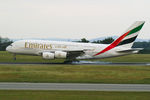 A6-EVL @ LOWW - Emirates Airbus A380 - by Thomas Ramgraber