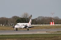 F-HBCC @ LFRB - Beech 1900D, Taxiing, Brest-Bretagne airport (LFRB-BES) - by Yves-Q