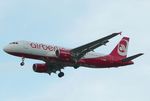 D-ABDW @ EDDT - Airbus A320-214 of airberlin on final approach into Tegel airport