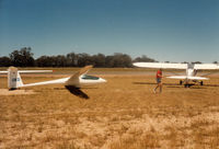 VH-UKD @ YFBS - VH-UKD at the National Gliding Championships, Forbes NSW in January 1988. - by Dave Hoswell