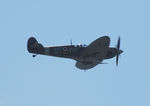AB910 - Off airport. BBMF aircraft representing Spitfire BM144 coded RF-D of 303 Squadron RAF circa  May 1942. Displaying during the Pembrey and Burry Port carnival held in Burry Port, Carmarthenshire, Wales, UK. - by Roger Winser