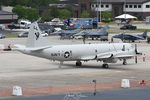 163290 @ KOQU - A static P-3 with the hot ramp in the back with the F-16 & Harrier Demo teams parked - by Topgunphotography