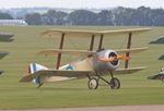 G-BWRA @ EGSU - Prepared for dogfight simulations with other aircraft of the Great War Display Team over Duxford airfield - by Chris Holtby