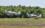 G-VFDS @ EGFH - Raven 1 leading Raven 4 departing Runway 10. - by Roger Winser
