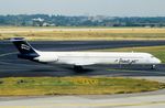 N915PJ @ EDDL - Oasis used this Private Jet  Expeditions MD83 for a few months in 1994. - by FerryPNL