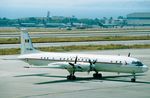 YR-IMH @ LGAT - Tarom Il18 taxiing in on 2 engines - by FerryPNL