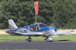 G-SJBB @ EGTR - Landed and taxiing to park at Elstree its home base - owned by SJ Aircraft - by Chris Holtby