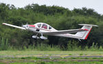 G-CGXW @ EGFH - Visiting motor-glider departing Runway 10. - by Roger Winser