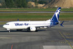 YR-MXB @ LOWW - Blue Air Boeing 737-8 MAX - by Thomas Ramgraber