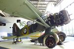 R9125 - Westland Lysander III (getting dismantled for removal from the Battle of Britain Hall) at the RAF-Museum, Hendon - by Ingo Warnecke