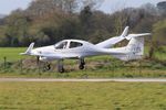 F-GYPL @ LFRB - Diamond DA-42 Twin Star, Landing rwy 25L, Brest-Bretagne airport (LFRB-BES) - by Yves-Q