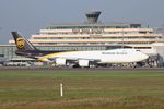 N627UP @ EDDK - Taxing to take-off to HongKong - Brandnew aircraft