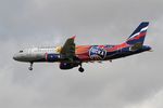 VQ-BEJ @ LFPG - Airbus A320-214, On final Rwy 26L, Roissy Charles De Gaulle Airport (LFPG-CDG) Special paintsheme PFC  CSKA Moscow - by Yves-Q