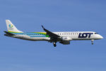 SP-LNF @ LOWW - LOT - Polish Airlines Embraer 195 Warmia Mazury - livery - by Thomas Ramgraber