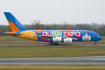 A6-EOT @ LOWW - Emirates Airbus A380 Dubai Expo - livery - by Thomas Ramgraber