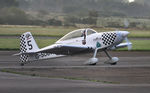 G-SOUT @ EGFH - Visiting RV-8 aircraft (Raven 5 of Team Raven). - by Roger Winser
