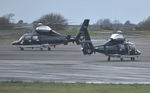 ZJ781 @ EGFH - Leading ZJ785.
Operated by 658 Squadron AAC. - by Roger Winser