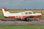 G-BTRK @ EGSH - Leaving Norwich.