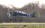 G-OUGH @ EGFH - Resident Yak-52. - by Roger Winser