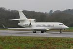 OO-LUM @ LFRB - Dassault Falcon 7X, Take off run rwy 07R, Brest-Bretagne airport (LFRB-BES) - by Yves-Q