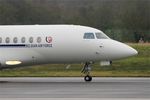 OO-LUM @ LFRB - Dassault Falcon 7X, Take off run rwy 07R, Brest-Bretagne airport (LFRB-BES) - by Yves-Q