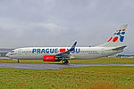 OK-TVX @ EGPE - OK-TVX   Boeing 737-8Z9 [33833] (Travel Service Airlines) Inverness (Dalcross)~G 11/09/2013
