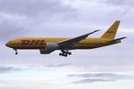 G-DHLY @ EGNX - At East Midlands Airport , in very gloomy weather , just 2 days after delivery