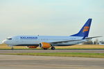 TF-ICR @ EGSH - Arriving at Norwich from Reykjavik for paintwork. - by keithnewsome