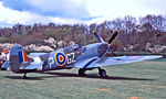 G-HFIX @ EGTH - G-HFIX   (MJ730) Supermarine Spitfire Mk .HFIXe [CBAF 7243] Old Warden~G @ 05/1996 - by Ray Barber