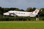 F-HBCC @ LFRB - Beech 1900D, Landing rwy 25L, Brest-Bretagne Airport (LFRB-BES) - by Yves-Q