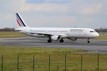 F-GMZE @ LFRB - Airbus A321-111, Taxiing to boarding area, Brest-Bretagne airport (LFRB-BES) - by Yves-Q