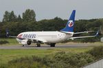 OK-TSE @ LFRB - Boeing 737-81D, Lining up rwy 25L, Brest-Bretagne airport (LFRB-BES) - by Yves-Q
