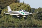 F-GVAQ @ LFRB - Aquila A210 (AT01), Landing rwy 07R, Brest-Bretagne Airport (LFRB-BES) - by Yves-Q