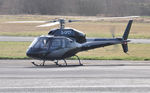 G-OFZY @ EGFH - Visiting Ecureuil 2 operated by Atlas Helicopters Ltd.. - by Roger Winser