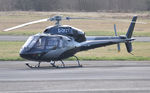 G-OFZY @ EGFH - Visiting Ecureuil 2 operated by atlas Helicopters Ltd. - by Roger Winser