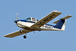 G-BGKY @ EGFH - Resident Tomahawk operated by Cambrian Flying Club departing Runway 22. - by Roger Winser